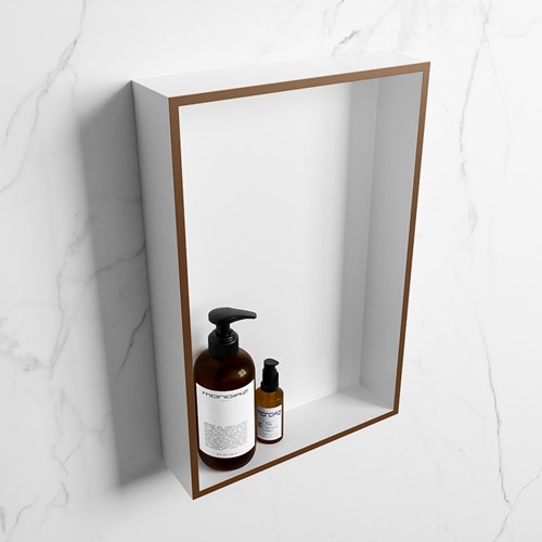 EASY Nis 44,5x29,5cm in solid surface kleur Rust | Talc. 1 vak  geschikt voor in- of opbouw