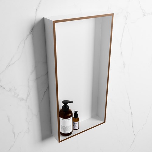 EASY Nis 59,5x29,5cm in solid surface kleur Rust | Talc. 1 vak  geschikt voor in- of opbouw