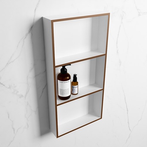 EASY Nis 59,5x29,5cm in solid surface kleur Rust | Talc. 3 vakken  geschikt voor in- of opbouw