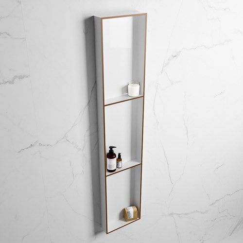 EASY Nis 149,5x29,5cm in solid surface kleur Rust | Talc. 3 vakken  geschikt voor in- of opbouw