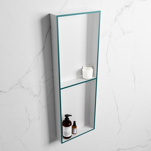 EASY Nis 149,5x29,5cm in solid surface kleur Smag | Talc. 2 vakken geschikt voor in- of opbouw