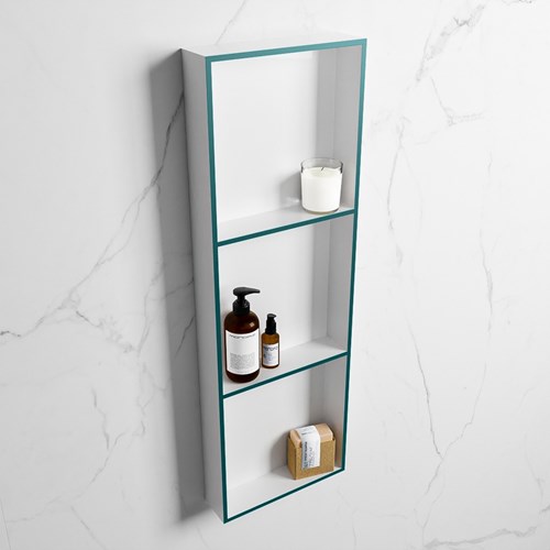 EASY Nis 89,5x29,5cm in solid surface kleur Smag | Talc. 3 vakken  geschikt voor in- of opbouw
