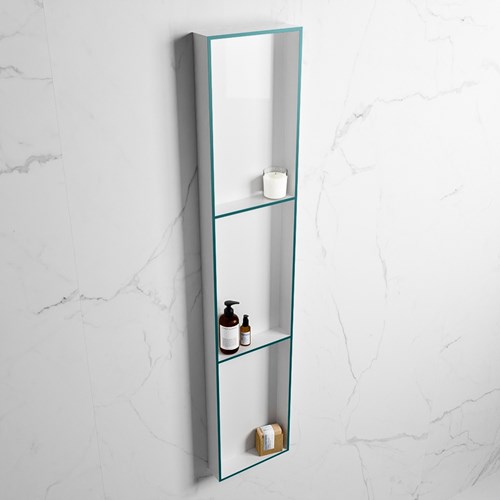 EASY Nis 149,5x29,5cm in solid surface kleur Smag | Talc. 3 vakken  geschikt voor in- of opbouw