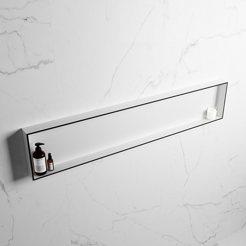 EASY Nis 149,5x29,5cm in solid surface kleur Urban | Talc. 1 vak  geschikt voor in- of opbouw