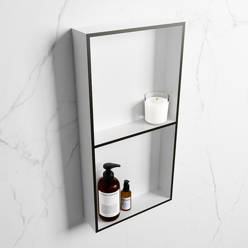 EASY Nis 59,5x29,5cm in solid surface kleur Urban | Talc. 2 vakken geschikt voor in- of opbouw