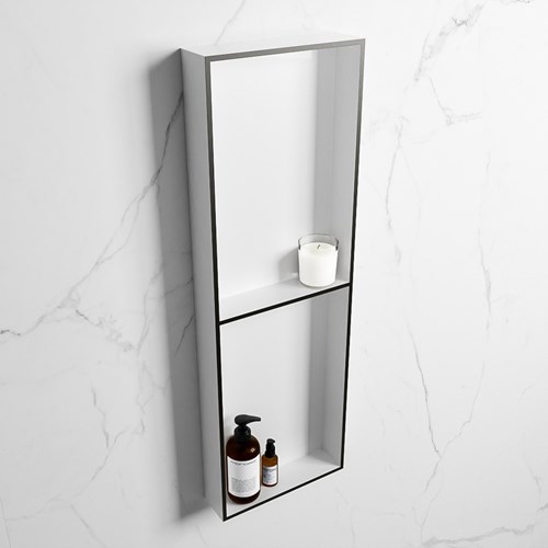 EASY Nis 149,5x29,5cm in solid surface kleur Urban | Talc. 2 vakken geschikt voor in- of opbouw