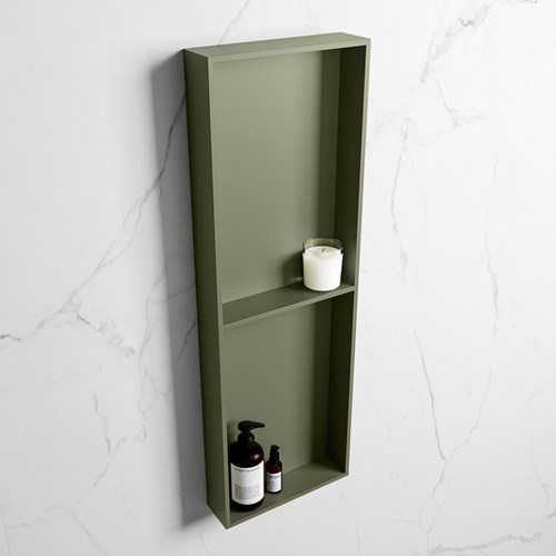 EASY Nis 149,5x29,5cm in solid surface kleur Army | Army. 2 vakken geschikt voor in- of opbouw