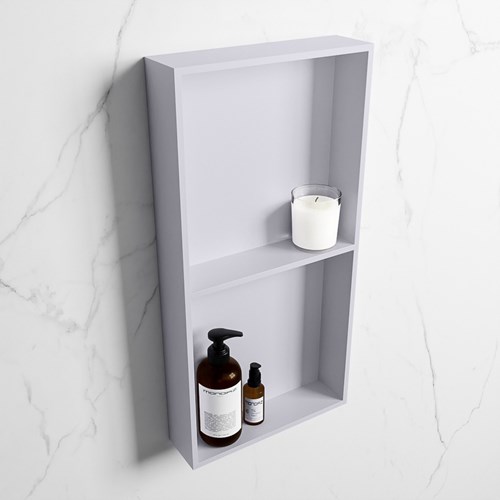EASY Nis 59,5x29,5cm in solid surface kleur Cale | Cale. 2 vakken geschikt voor in- of opbouw