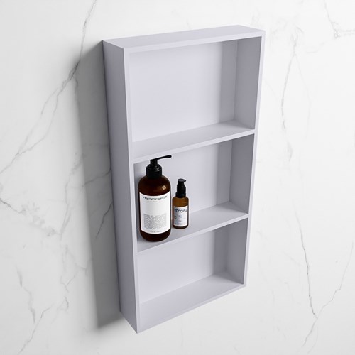 EASY Nis 59,5x29,5cm in solid surface kleur Cale | Cale. 3 vakken  geschikt voor in- of opbouw
