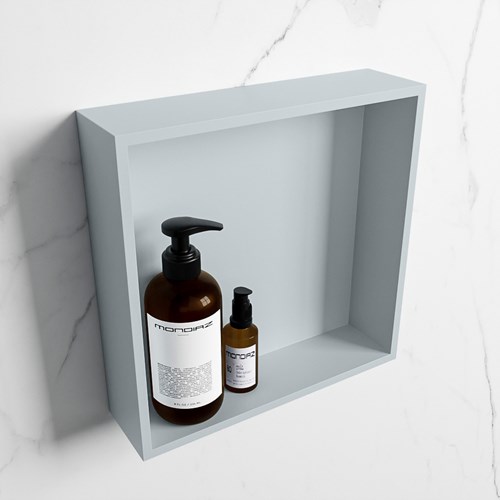 EASY Nis 29,5x29,5cm in solid surface kleur Clay | Clay. 1 vak  geschikt voor in- of opbouw