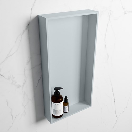 EASY Nis 59,5x29,5cm in solid surface kleur Clay | Clay. 1 vak  geschikt voor in- of opbouw