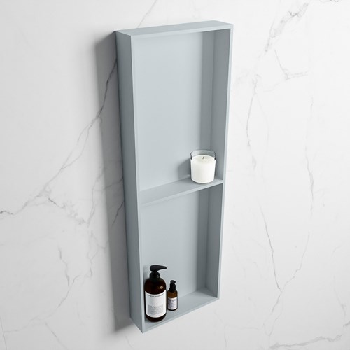 EASY Nis 149,5x29,5cm in solid surface kleur Clay | Clay. 2 vakken geschikt voor in- of opbouw