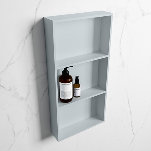EASY Nis 59,5x29,5cm in solid surface kleur Clay | Clay. 3 vakken  geschikt voor in- of opbouw