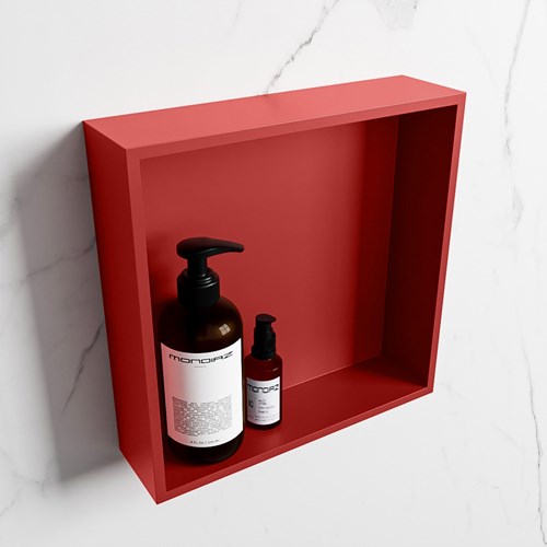 EASY Nis 29,5x29,5cm in solid surface kleur Fire | Fire. 1 vak  geschikt voor in- of opbouw