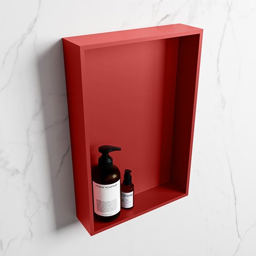 EASY Nis 44,5x29,5cm in solid surface kleur Fire | Fire. 1 vak  geschikt voor in- of opbouw
