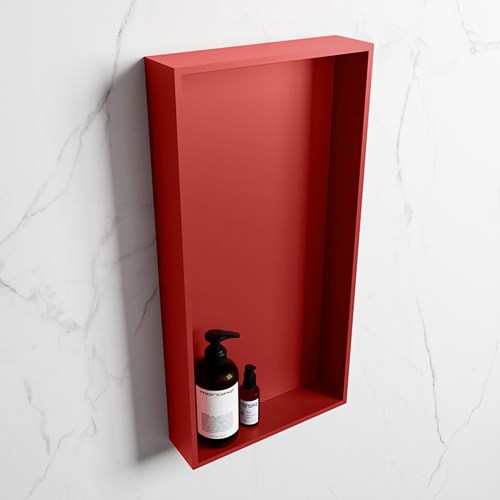 EASY Nis 59,5x29,5cm in solid surface kleur Fire | Fire. 1 vak  geschikt voor in- of opbouw