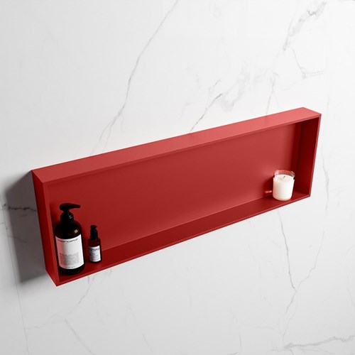 EASY Nis 89,5x29,5cm in solid surface kleur Fire | Fire. 1 vak  geschikt voor in- of opbouw