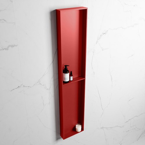 EASY Nis 89,5x29,5cm in solid surface kleur Fire | Fire. 2 vakken geschikt voor in- of opbouw