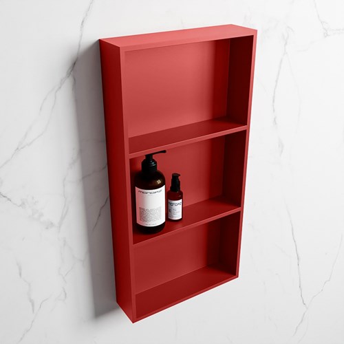 EASY Nis 59,5x29,5cm in solid surface kleur Fire | Fire. 3 vakken  geschikt voor in- of opbouw