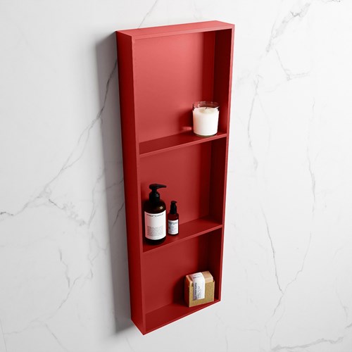 EASY Nis 89,5x29,5cm in solid surface kleur Fire | Fire. 3 vakken  geschikt voor in- of opbouw