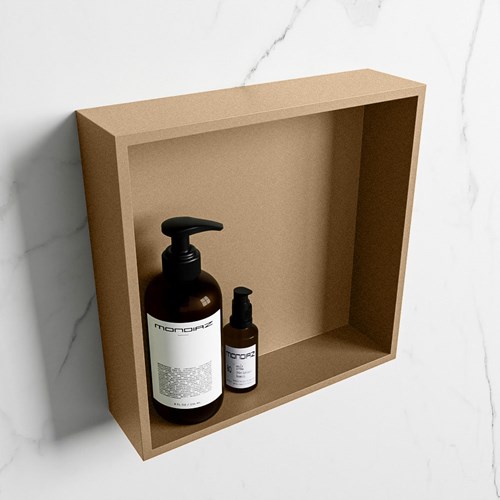 EASY Nis 29,5x29,5cm in solid surface kleur Oro | Oro. 1 vak  geschikt voor in- of opbouw