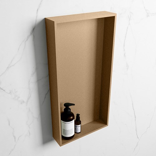EASY Nis 59,5x29,5cm in solid surface kleur Oro | Oro. 1 vak  geschikt voor in- of opbouw