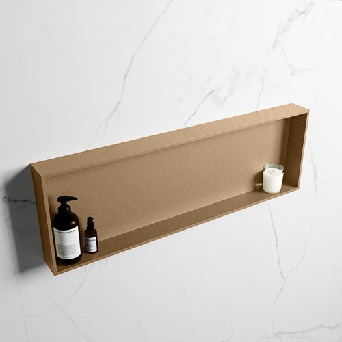 EASY Nis 89,5x29,5cm in solid surface kleur Oro | Oro. 1 vak  geschikt voor in- of opbouw