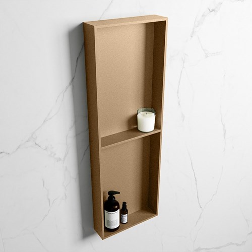 EASY Nis 149,5x29,5cm in solid surface kleur Oro | Oro. 2 vakken geschikt voor in- of opbouw