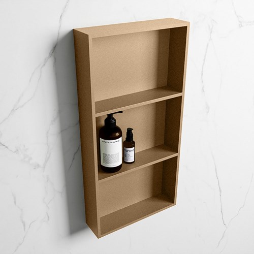 EASY Nis 59,5x29,5cm in solid surface kleur Oro | Oro. 3 vakken  geschikt voor in- of opbouw