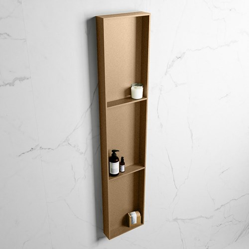 EASY Nis 149,5x29,5cm in solid surface kleur Oro | Oro. 3 vakken  geschikt voor in- of opbouw