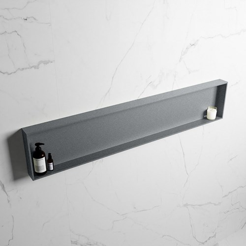 EASY Nis 149,5x29,5cm in solid surface kleur Plata | Plata. 1 vak  geschikt voor in- of opbouw