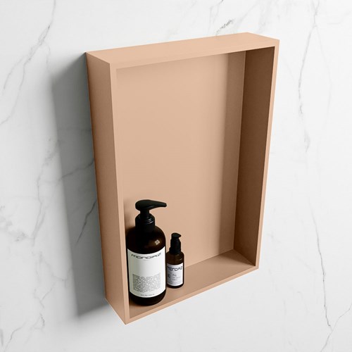 EASY Nis 44,5x29,5cm in solid surface kleur Rosee | Rosee. 1 vak  geschikt voor in- of opbouw