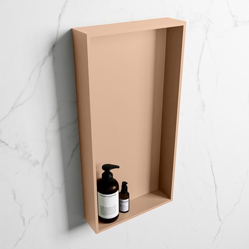 EASY Nis 59,5x29,5cm in solid surface kleur Rosee | Rosee. 1 vak  geschikt voor in- of opbouw