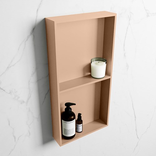 EASY Nis 59,5x29,5cm in solid surface kleur Rosee | Rosee. 2 vakken geschikt voor in- of opbouw