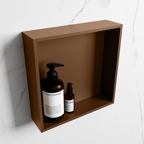EASY Nis 29,5x29,5cm in solid surface kleur Rust | Rust. 1 vak  geschikt voor in- of opbouw