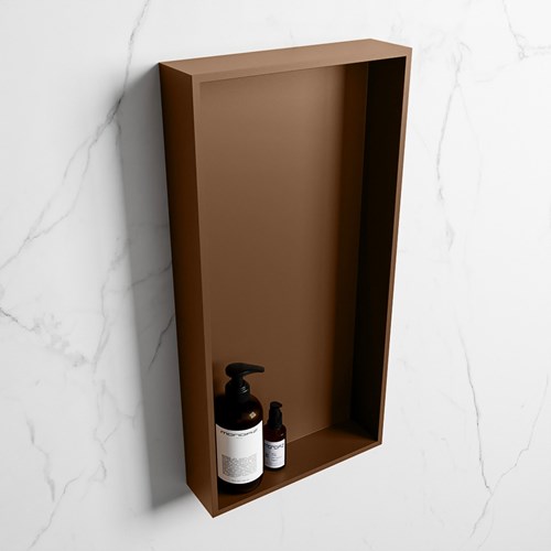 EASY Nis 59,5x29,5cm in solid surface kleur Rust | Rust. 1 vak  geschikt voor in- of opbouw
