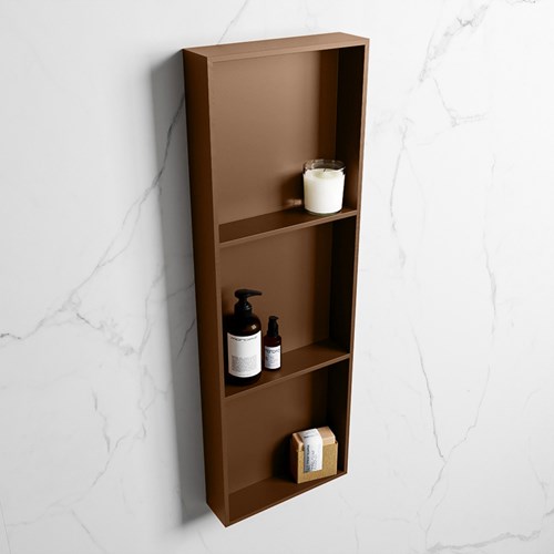 EASY Nis 89,5x29,5cm in solid surface kleur Rust | Rust. 3 vakken  geschikt voor in- of opbouw