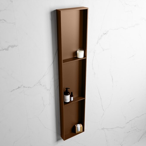 EASY Nis 149,5x29,5cm in solid surface kleur Rust | Rust. 3 vakken  geschikt voor in- of opbouw