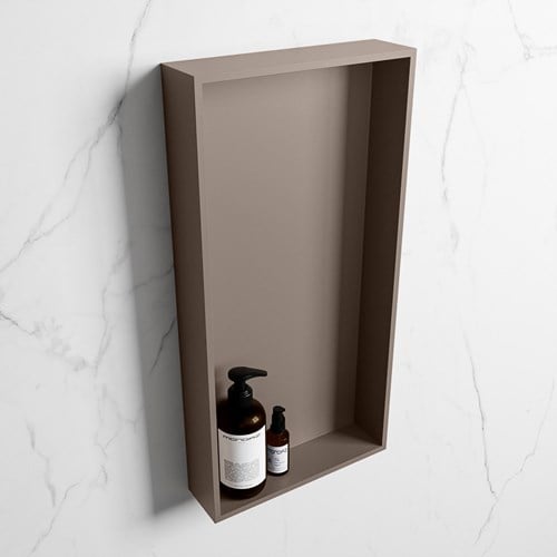 EASY Nis 59,5x29,5cm in solid surface kleur Smoke | Smoke. 1 vak  geschikt voor in- of opbouw