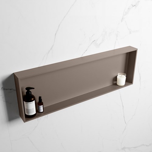 EASY Nis 89,5x29,5cm in solid surface kleur Smoke | Smoke. 1 vak  geschikt voor in- of opbouw