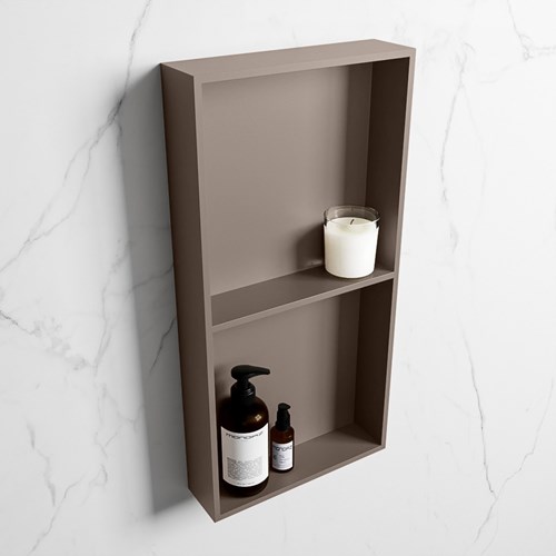 EASY Nis 59,5x29,5cm in solid surface kleur Smoke | Smoke. 2 vakken geschikt voor in- of opbouw