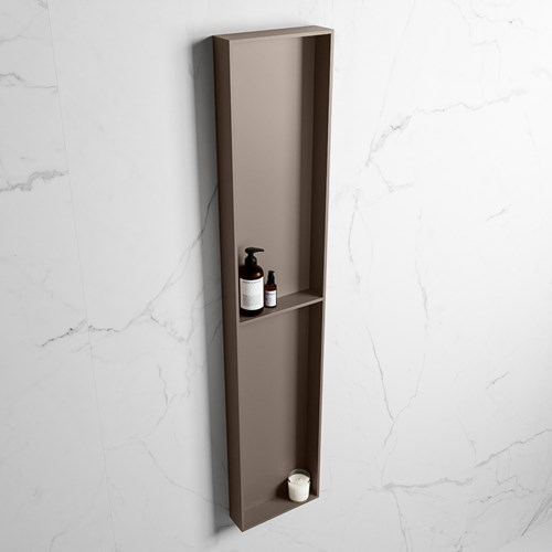 EASY Nis 89,5x29,5cm in solid surface kleur Smoke | Smoke. 2 vakken geschikt voor in- of opbouw
