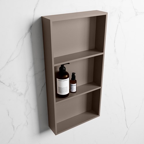 EASY Nis 59,5x29,5cm in solid surface kleur Smoke | Smoke. 3 vakken  geschikt voor in- of opbouw