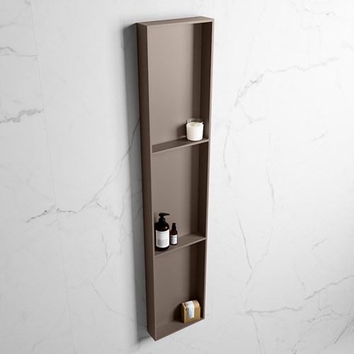 EASY Nis 149,5x29,5cm in solid surface kleur Smoke | Smoke. 3 vakken  geschikt voor in- of opbouw