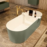 NOBLE freestanding bath 180x75cm color Army / Talc.