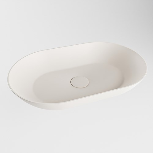 ONNI Countertop Basin solid surface 55cm color Linen / Linen.-2