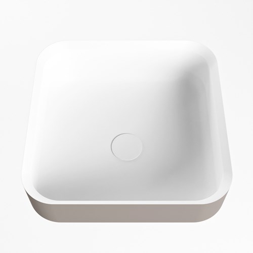 BINX Lavabos sobre encimera solid surface 36cm color Smoke / Talc.-3