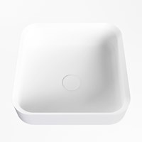 BINX Lavabo d'appoggio solid surface 36cm colore Clay / Talc.-3
