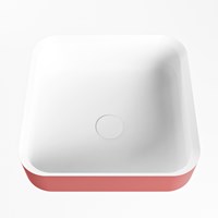 BINX Lavabos sobre encimera solid surface 36cm color Fire / Talc.-3