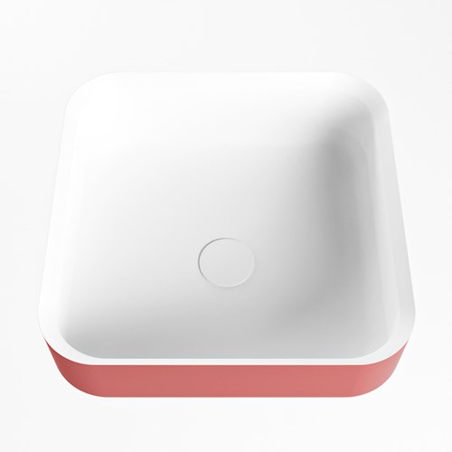 BINX Countertop Basin solid surface 36cm color Fire / Talc.-3